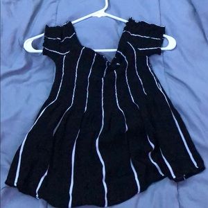 Striped off shoulder